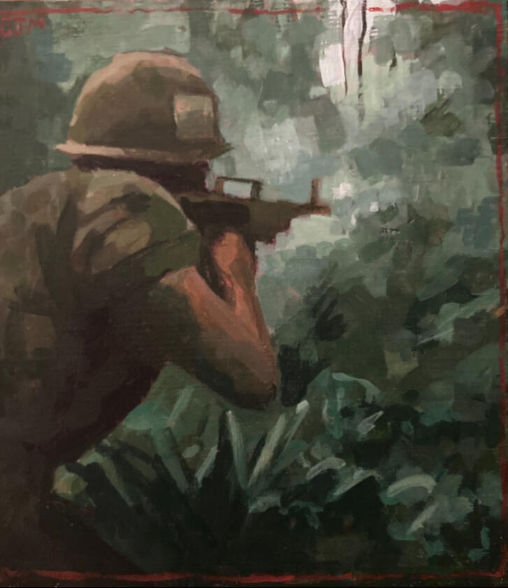 "There it is" Gouache on wood panel, 2025 "There it is" Gouache on wood panel, 2025